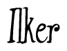 The image is a stylized text or script that reads 'Ilker' in a cursive or calligraphic font.