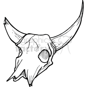 The clipart image depicts a black and white outline of a skull with bones, which is a common symbol in Mexican culture. The skull is wearing a cowboy hat, which references Western cowboy culture.

