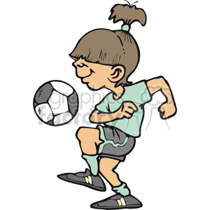 Girl soccer player.