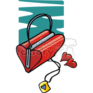 A Red Heart Shaped Purse
