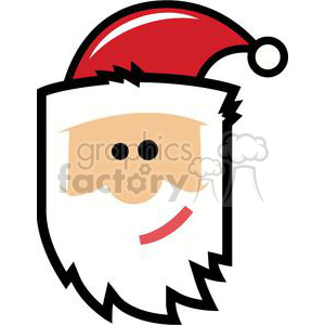 Royalty Free Cartoon Santa Claus Head