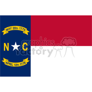 vector state Flag of North Carolina