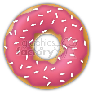 sprinkled pink doughnut