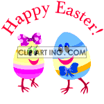 Animated dancing Easter eggs