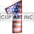 This animated gif is the number 1 , with the USA's flag as its background. The flag is waving, but the number remains still