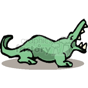 green crocodile