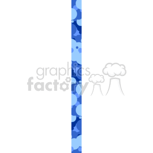 This image is a vertical border or frame design that features a pattern of overlapping blue bubbles or circles against a darker blue background. The bubbles vary in size and opacity, creating a sense of depth and texture within the border. This graphic could be used to decorate or frame content, particularly in a theme related to water, bubbles, or a simply playful and light-hearted design.