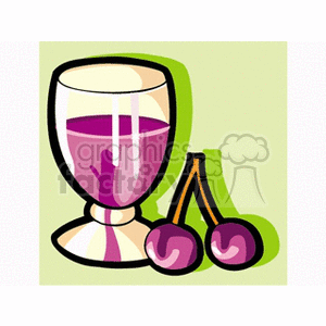 cartoon glass of wine