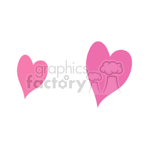 The image contains two pink hearts of different sizes, suggesting themes of love and affection. It is a simple and clean design often associated with love-related concepts such as weddings, Valentine's Day, anniversaries, or romantic celebrations.