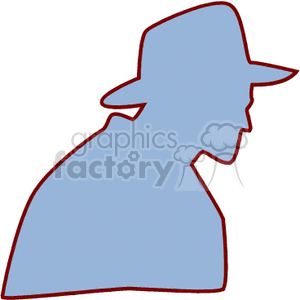 A Silhouette of a Cowboy and His Hat