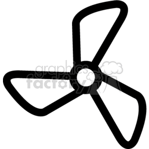 black and white propeller icon