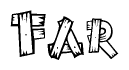 The clipart image shows the name Far stylized to look like it is constructed out of separate wooden planks or boards, with each letter having wood grain and plank-like details.