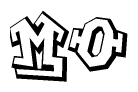 The clipart image features a stylized text in a graffiti font that reads Mo.