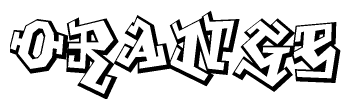 The clipart image features a stylized text in a graffiti font that reads Orange.