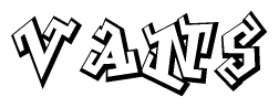 The clipart image features a stylized text in a graffiti font that reads Vans.