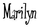 The image is a stylized text or script that reads 'Marilyn' in a cursive or calligraphic font.