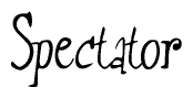 The image is a stylized text or script that reads 'Spectator' in a cursive or calligraphic font.