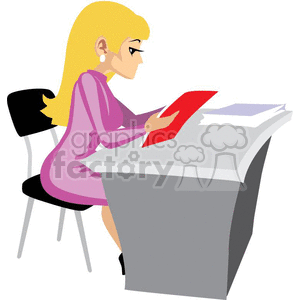 female lawyer sitting at a desk