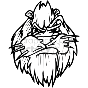 cartoon lion head mascot