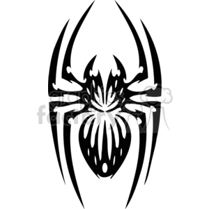 Royalty-free clipart picture of a Tribal spider.