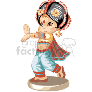 An indian girl dancing