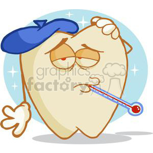 cartoon tooth ache