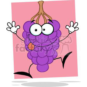 Cartoon dancing grapes