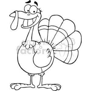 Turkey Mascot Cartoon Character