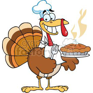 3528-Happy-Turkey-Chef-With-Pie