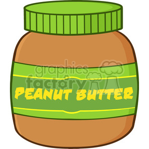 6594 Royalty Free Clip Art Peanut Butter Jar Cartoon Illustration