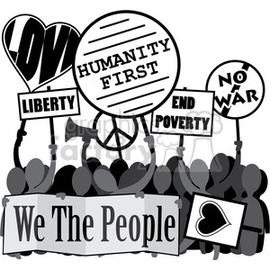 protesting we the people humanity first image