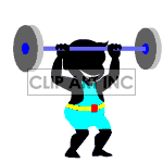 animated man lifting weights