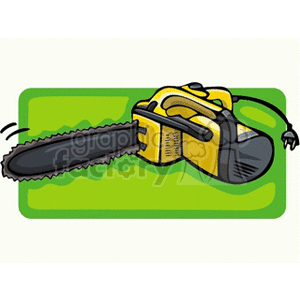 Yellow Electric Chainsaw Ready to Cut