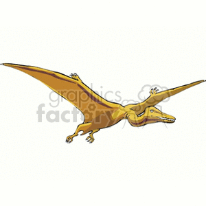 The clipart image shows a pterodactyl, which is a type of flying reptile commonly associated with the age of dinosaurs. It's not technically a dinosaur or a bird, but an ancient flying vertebrate that lived during the Mesozoic Era.