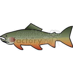 The image depicts a simplified, stylized illustration of a fish. It seems to be designed to represent a generic fish commonly found in lakes or freshwater bodies, as evidenced by its streamlined shape and basic fin structure.