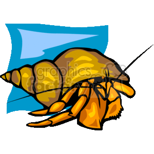 This clipart image features a stylized illustration of a crayfish (also known as a crawdad or crawfish) with a prominent blue water splash in the background, alluding to the aquatic environment where crayfish are commonly found.
