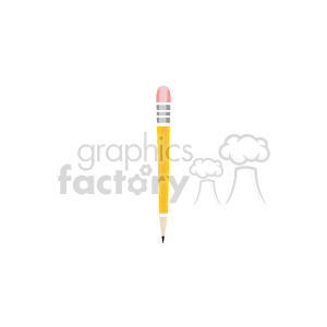 The image is a clipart of a wooden pencil commonly used for writing or drawing. It has an eraser at one end, which indicates that it is likely a standard number 2 pencil, which is often required for test-taking and general classroom use. The presence of an eraser suggests that it can be used for correcting or erasing mistakes.