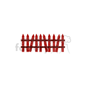 This image features a simple red picket fence.