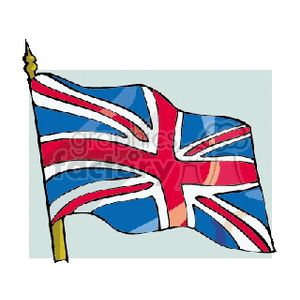 UK FLAG AND POLE