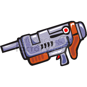 The image appears to be a clipart of a futuristic sci-fi weapon, possibly a type of laser or plasma gun, often associated with science fiction settings and possibly used by spacefaring people or aliens.