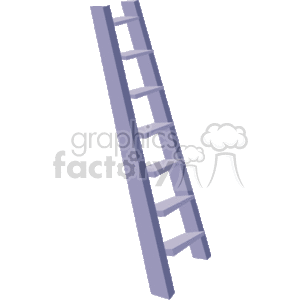 The image is a clipart illustration of a purple ladder. The ladder is depicted at an angle, suggesting it is leaning against an invisible wall or surface.