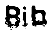 The image contains the word Bib in a stylized font with a static looking effect at the bottom of the words
