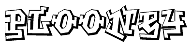 The clipart image features a stylized text in a graffiti font that reads Plooney.