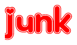 The image displays the word Junk written in a stylized red font with hearts inside the letters.