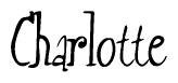 The image is of the word Charlotte stylized in a cursive script.