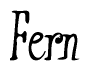 The image is a stylized text or script that reads 'Fern' in a cursive or calligraphic font.