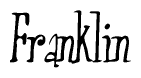 The image contains the word 'Franklin' written in a cursive, stylized font.
