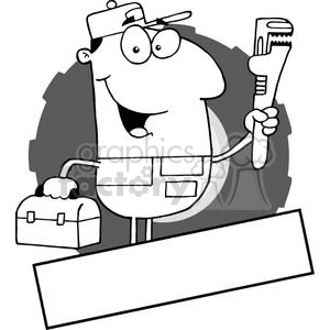 Man Carrying A Wrench And Tool Box Banner