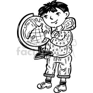 child holding a globe