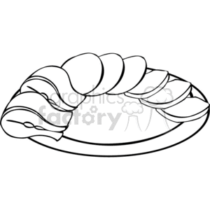 snack plate outline